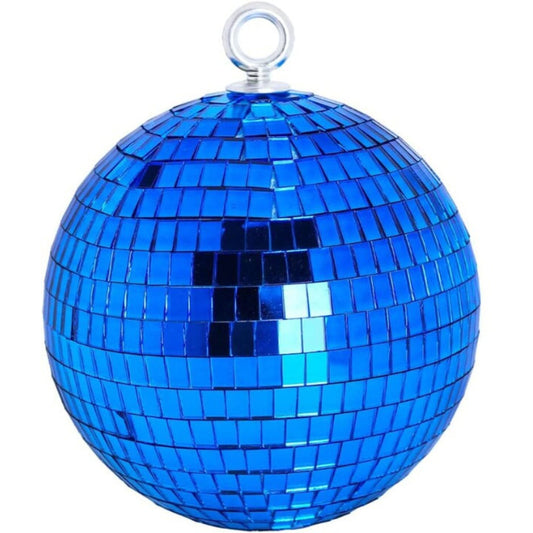 Wholesale 12 Inch Blue Color Mirror Reflection Disco Ball - For Home & Party Decor (Sold By Piece)