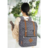 Double Buckle Backpack with Diamond Print for Girls