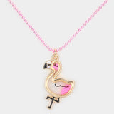 Lucite Flamingo Pendant Kids Necklace (pack of 6=$59.94)