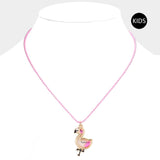 Lucite Flamingo Pendant Kids Necklace (pack of 6=$59.94)