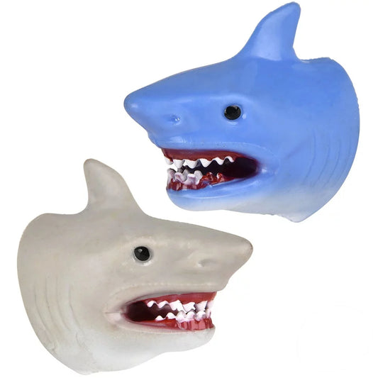 Stretchy Shark Finger Puppets Kids Toy In Bulk - Assorted