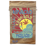 Hawaiian Kona Gold Marijuana Burlap Bag - Tropical Cannabis Storage