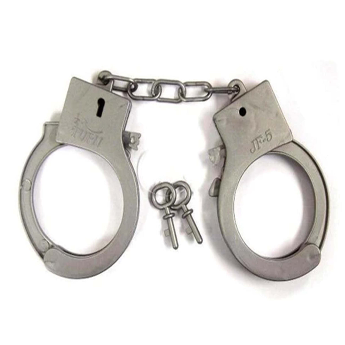 Grey Plastic Handcuffs with Keys Secure Restraints for Various Occasions (Dozen Pack)