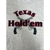 Wholesale New Stylish Texas Hold'em Grey Short Sleeve T-Shirt - Size Large (Sold By Piece)