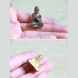 Wholesale Pure Brass Miniature Shakyamuni Buddha Decoration Home Decor Miniature Figurine New Home Decore  Decorations for Home