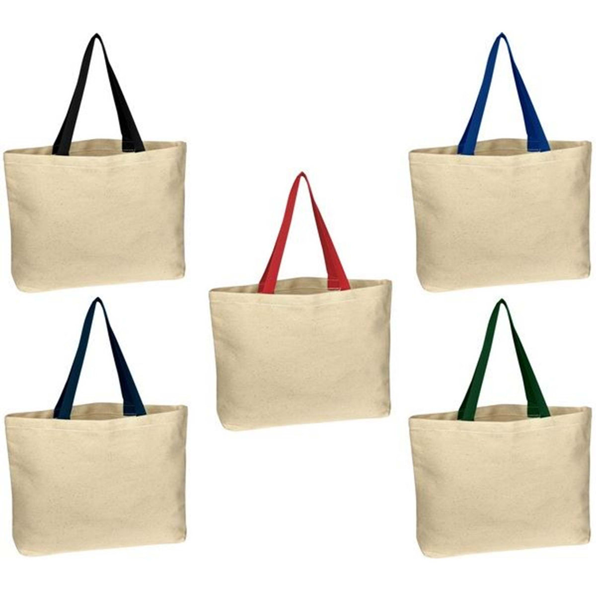 Natural Cotton Canvas Tote Bag In Bulk- Assorted