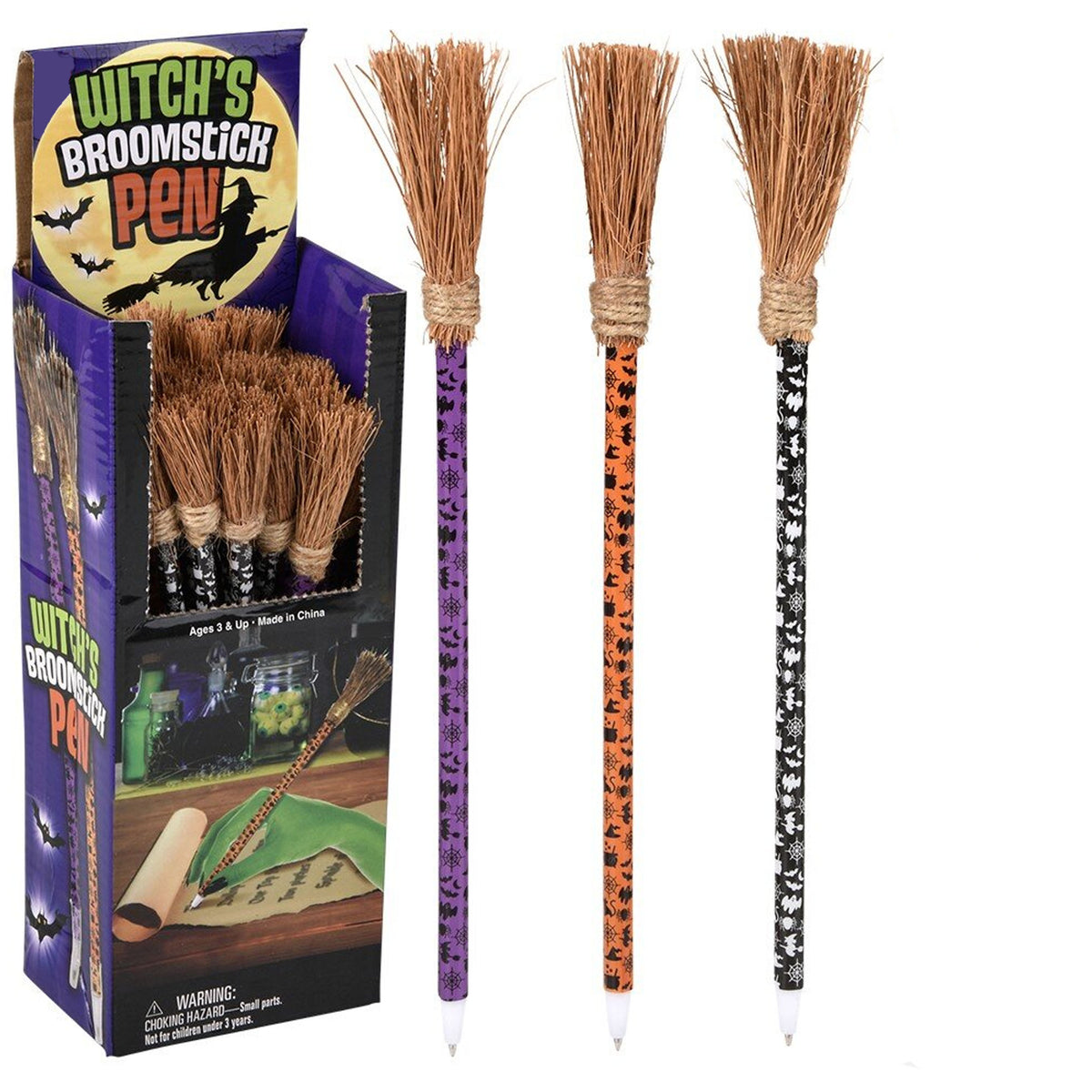 Halloween Witch's Broomstick Back To School Pens For Kids