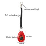 2307GP Dog Training Clicker Pet Cat Plastic New Dogs Click Trainer Aid Tools Adjustable Wrist Strap Sound Key Chain Dog Supplies