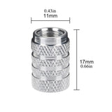 4Pcs Car Tire Valve Stems Cap Knurling Style Tire Valve Cap Aluminum Tire Wheel Stem Air Valve Cap car Universal accessories