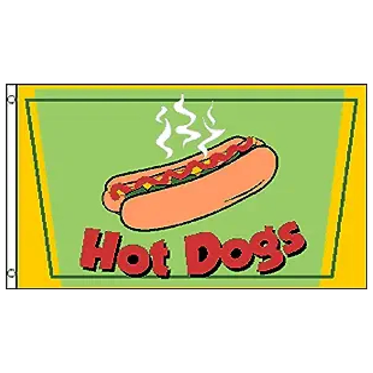 Wholesale Hot Dogs Design 3 x 5 Flag for Wall Hanging (MOQ-6)