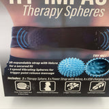 Hy-Impact 3 Speed Vibrating Massage Therapy Spheres with Expandable Strap Targeted Muscle Relief (MOQ-6)