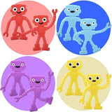 Wholesale Colorful 2.25" Mini Robot Design Assorted Bendable Toys For Kids (Sold by DZ)