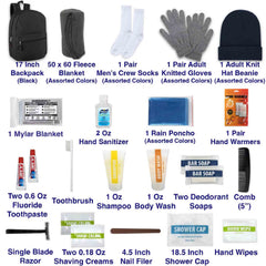 Homeless Care Hygiene Kit with Backpack In Bulk