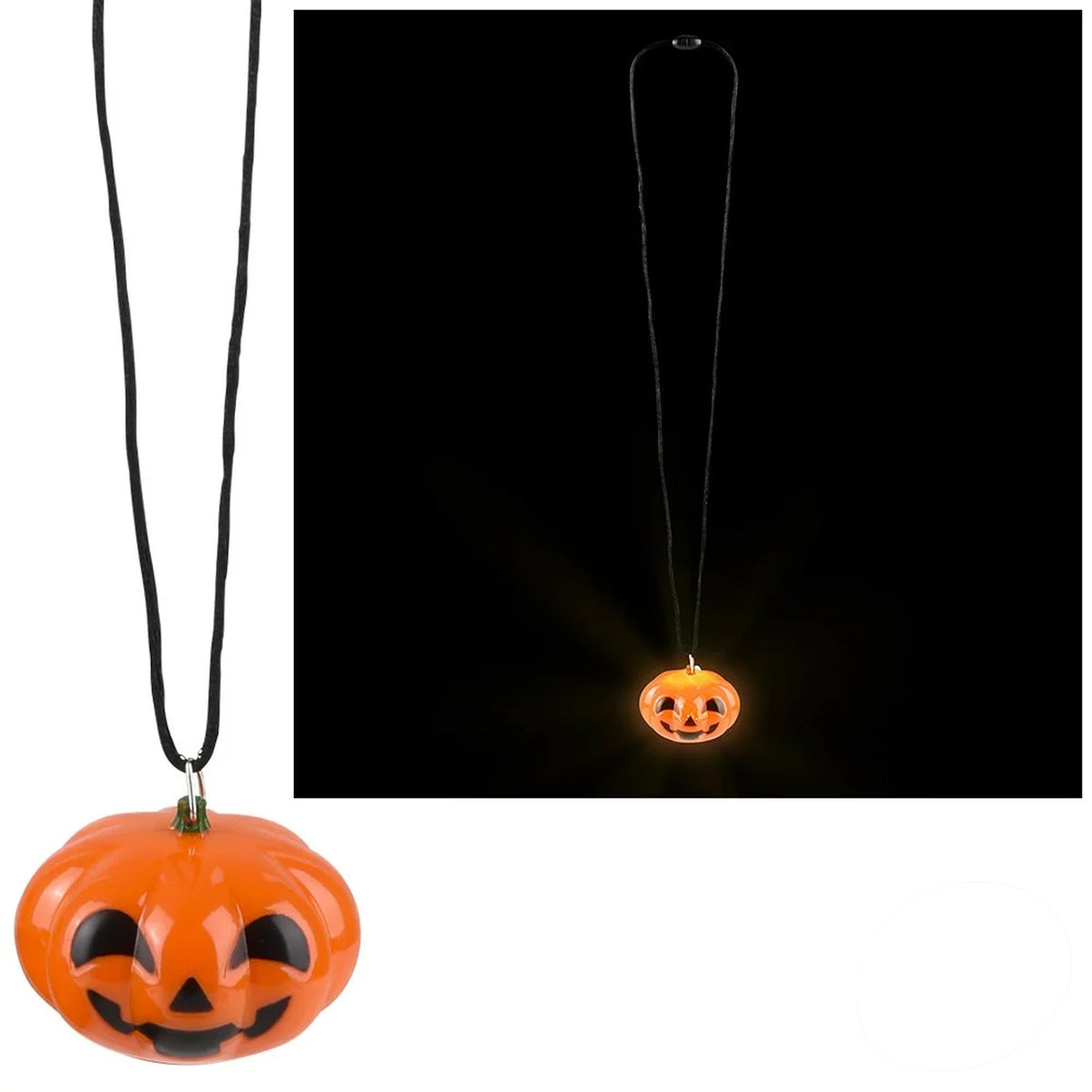 Light-Up Jack O Lantern Kid Necklace In Bulk