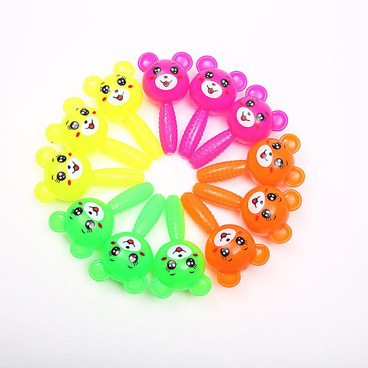 Bulk Light Up Bear Puffer Balls For Stress Relief - Assorted