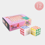 Magic Cube Stress Relief Fidget Kids Toy- In Bulk-Pack Of 12Pcs