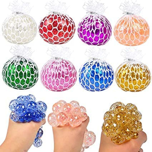 Wholesale Mesh Squishy Stress Relief Squeeze Grape Balls Toy (Sold By - 144 Piece)