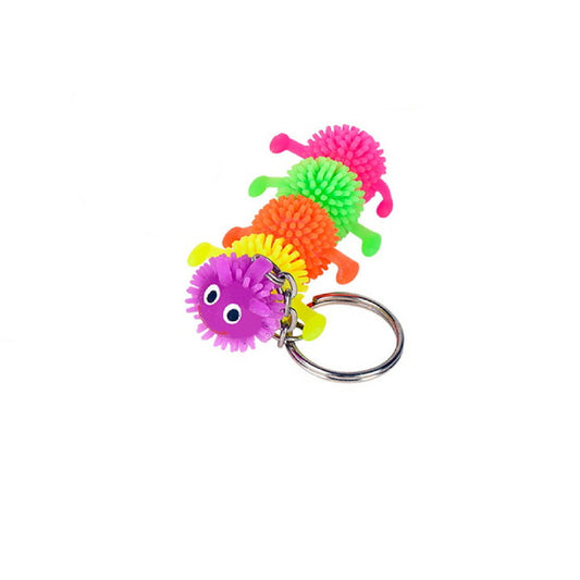 Rubber Caterpillar Keychains In Bulk