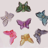 Wholesale Mini Printed Butterfly Hair Claw Clips For Girls- (Sold by DZ)