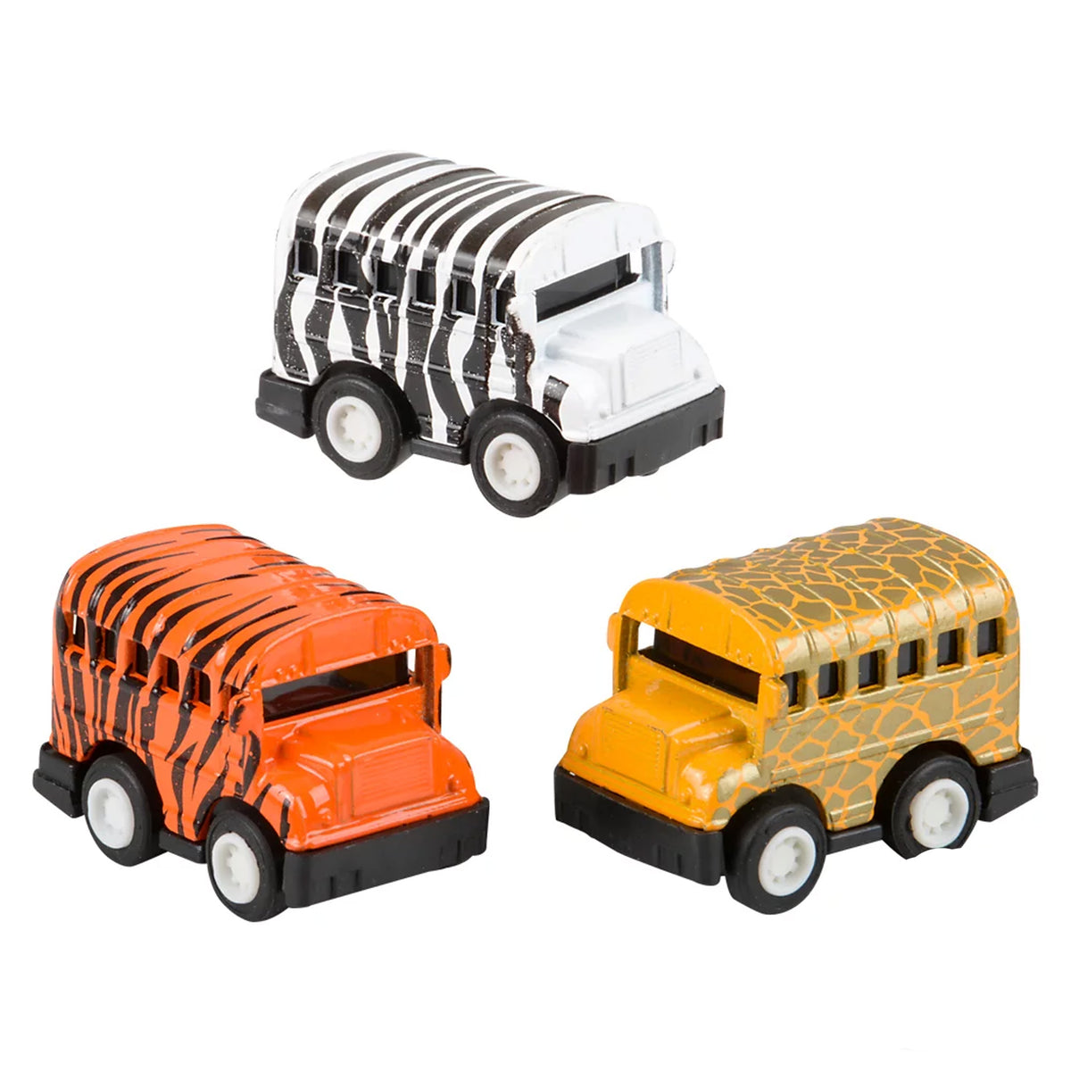 Mini Zoo Pull Back Bus Kids Toys In Bulk- Assorted