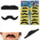 Wholesale Black Assorted Play Fake Mustaches - Instant Fun and Disguise (Sold By Dozen)