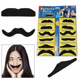 Wholesale Black Assorted Play Fake Mustaches - Instant Fun and Disguise (Sold By Dozen)