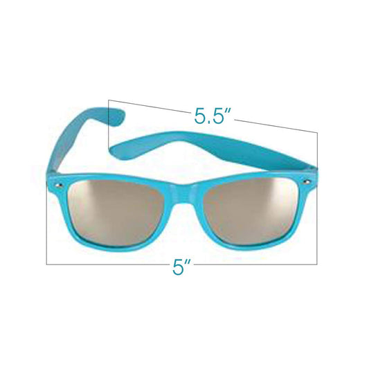 Neon Color Sunglasses with Mirror Lens For Kids In Bulk- Assorted