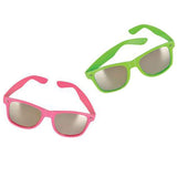 Neon Color Sunglasses with Mirror Lens For Kids In Bulk- Assorted