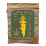 Wholesale New Gibraltar Ship Burlap Material Design Drawstring Bag (MOQ-6)