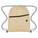 Non-Woven Sports Backpack with Front Zipper In Bulk- Assorted