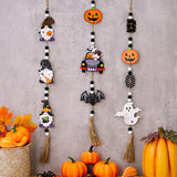 H3 New Arrival Halloween Hanging Home Party Ghost Festival Decoration Beads String Witch Pumpkin Bat Hanging Pendant