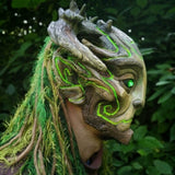 2907BA Tree Elf Headgear Full Face Halloween Cos Handsome Monster Forest Elf Mask Bar Haunted House NPC Props Men