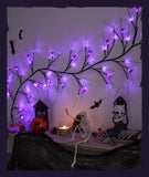 0709BA Halloween Decoration Rattan Light Led Pumpkin Lamp Artificial Branch Light Spider Bat Ghost Festival Vine Atmosphere Layout