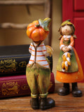 Pumpkin Country Couple Resin Character Ornaments Birthday Gift Halloween Table Decoration Creative Oil Painting Texture