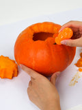 0207ba Children's Hand Carved Real Pumpkin DIY Halloween Pumpkin Lamp Pumpkin Bucket Decorative Lantern Tool and Material Package