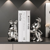 Home Decoration Creative Bunny Bookend Decoration Wine Cabinet Hallway Living Room Study Bookcase Children's Room Desktop Book End