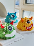 0709BA Halloween Internet Celebrity Baking Cake Topper Decoration Cute Eyes Little Monster Mouth Monster Party Dessert Plug-in