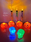 Halloween Dress up Pumpkin Lamp Skull Horror Atmosphere Luminous Toys Funny Candle Script Killing Haunted House Props