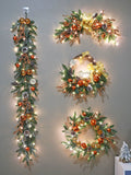 Christmas Wreath 40/50/6080cm Christmas Decoration Creative Decoration Gift Arrange Hangings Wreath Door Hanging