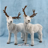 Christmas Decorations Foam Flocking Elk Shape Home Furnishings Shopping Window Scene Layout Christmas Deer Ornaments