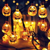 1707BA Halloween Decoration Pumpkin Lamp Ghost Scene Layout Luminous Bar Kindergarten KTV Light Ornament Lighting Chain Props