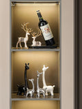 2907BA Wine Rack Decoration New Chinese Style Living Room Housewarming Gift Deer