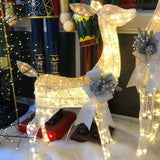 0709BA Christmas Deer Christmas Luminous Deer Hotel Shopping Mall View Show Window Decoration Decoration of Deer Mother and Son Outdoor Set Props