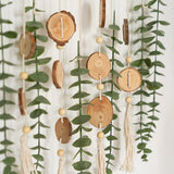 2907BA Room Decoration Hand-Woven Background Wall Eucalyptus Leaf