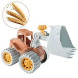 1607TA Children's Beach Toy Wheat Straw Beach Barrel Sliding Simulation Engineering Vehicle Bulldozer Watering Flowers Outdoor Wheat Straw Toy