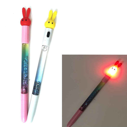 Bunny Lights Up Ball Pens (Sold By 24 Pcs=$29.99)