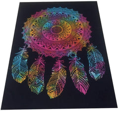 Wholesale Tie Dye Dreamcatcher Multicolor Tapestry 55" x 83" - Bohemian Wall Decor (Sold By Piece)