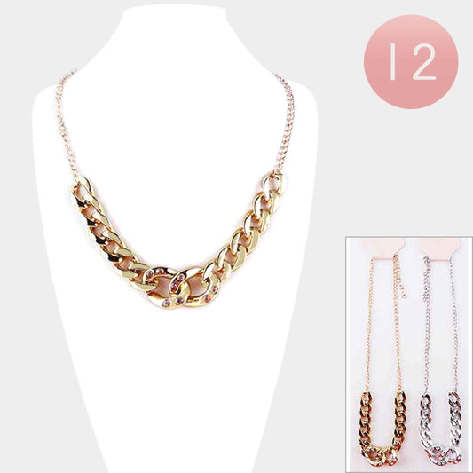 Metal Chain Necklaces (1 Dozen=$14.99)