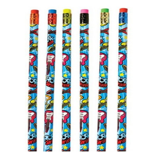 Rock Star  Pencils kids toys In Bulk- Assorted