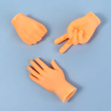 2407TA 2pcs Funny Mini Hands Puppets Creative Tiny Finger Fidget Toys Small Hand Adult Kid Novelty Toys Halloween Gift